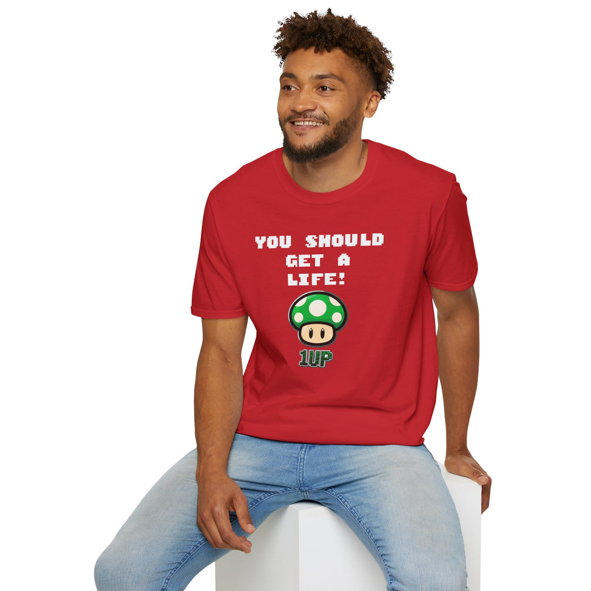 Playful Gaming T-Shirt: 'You Should Get A Life' Unisex Tee, Gift for Gamers, Retro Video Game Shirt, Get A Life Meme, Gamer Tee