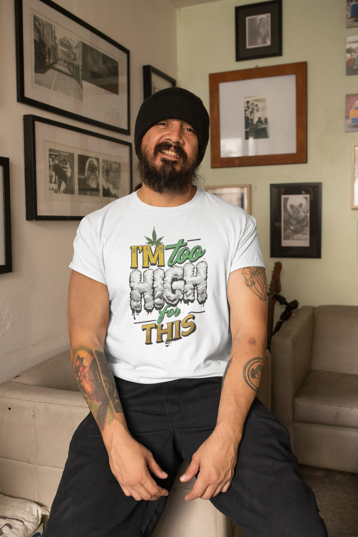 I'm Too High for This T-shirt | Funny Unisex Tee, Cannabis Apparel, 420 Gift, Stoner Humor, Casual Wear