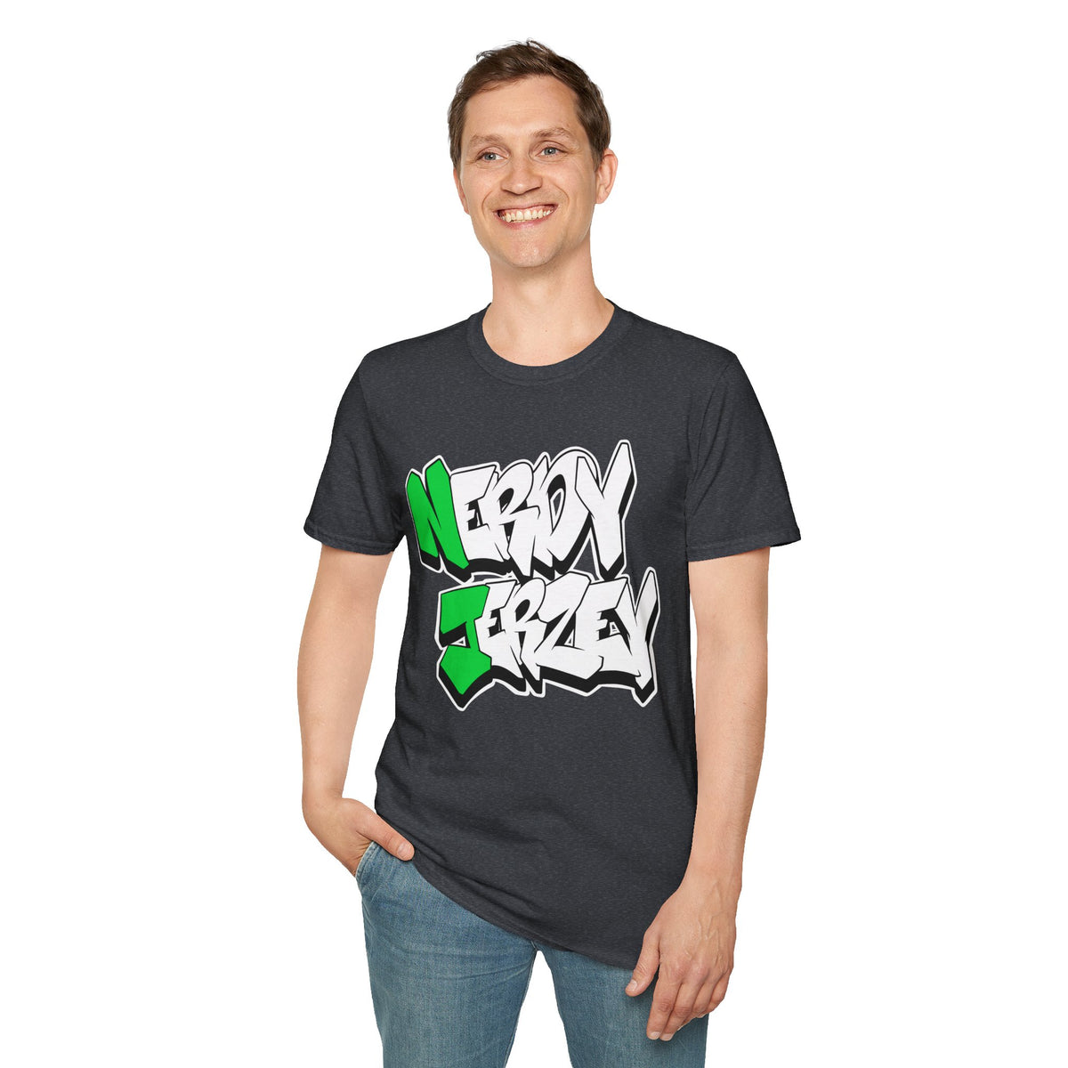 Nerdy Jerzey Unisex Softstyle T-Shirt - Fun Streetwear for Casual Vibes