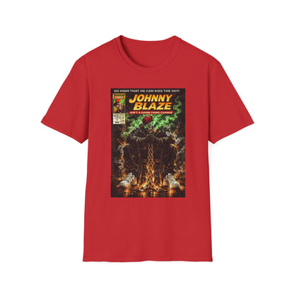 Johnny Blaze Comic Cover T-Shirt | Retro Ghost Rider Parody Artwork