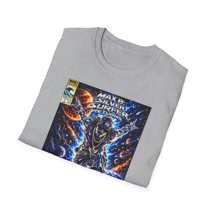 Riding the Cosmic Wave Hip-Hop Comic Mashup T-Shirt | Max B Silver Surfer Parody