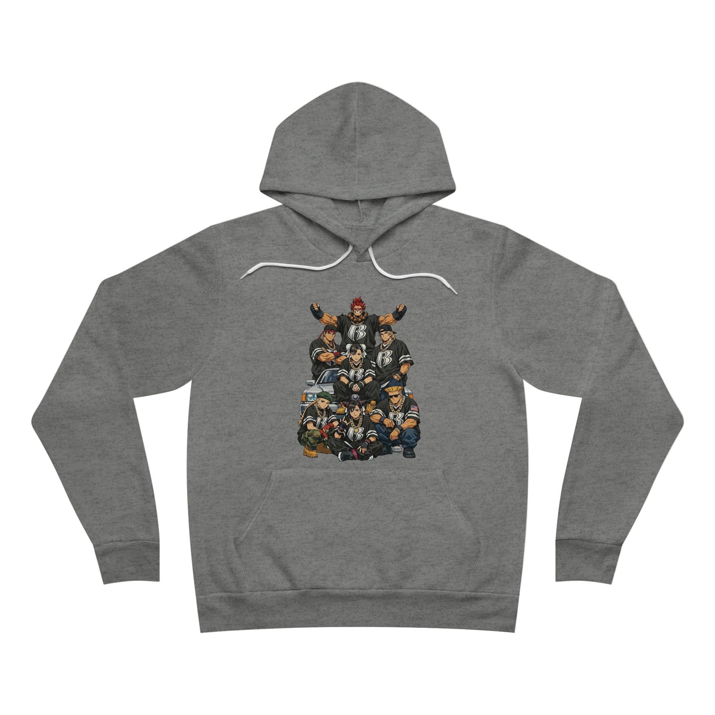 Street Fighter x Ruff Ryders Crew Pullover Hoodie | Retro Streetwear Group Portrait