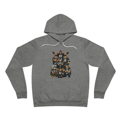 Street Fighter x Ruff Ryders Crew Pullover Hoodie | Retro Streetwear Group Portrait