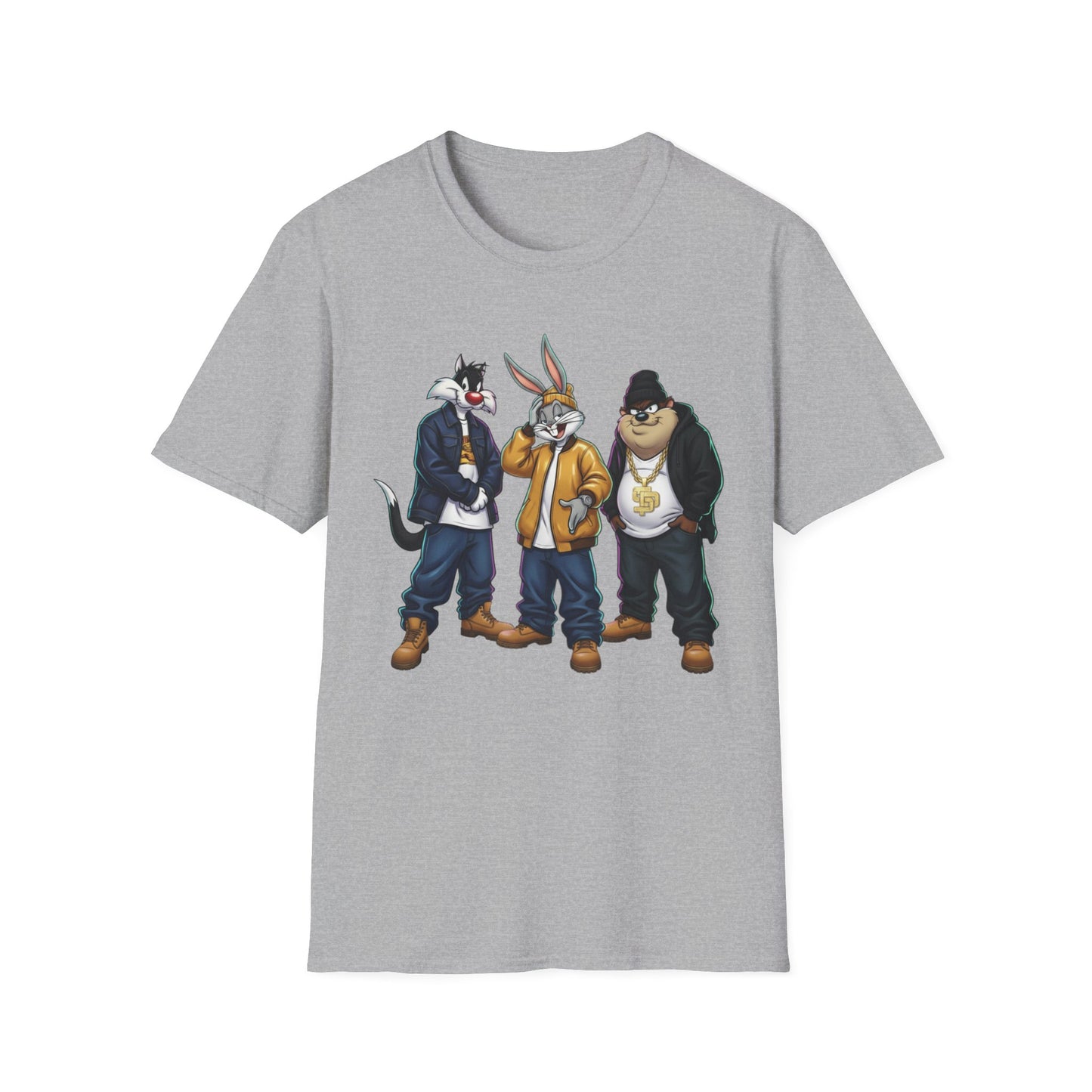 State Property x Looney Tunes Streetwear Crew T-Shirt | Urban Animal Characters, Hip-Hop Style
