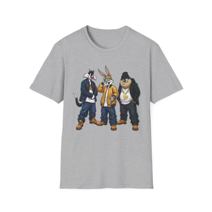 State Property x Looney Tunes Streetwear Crew T-Shirt | Urban Animal Characters, Hip-Hop Style