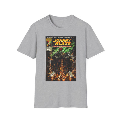 Johnny Blaze Comic Cover T-Shirt | Retro Ghost Rider Parody Artwork