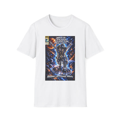 Riding the Cosmic Wave Hip-Hop Comic Mashup T-Shirt | Max B Silver Surfer Parody
