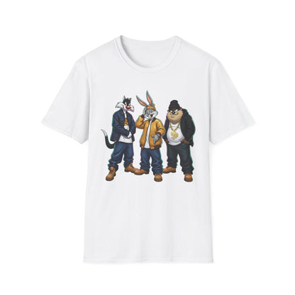 State Property x Looney Tunes Streetwear Crew T-Shirt | Urban Animal Characters, Hip-Hop Style