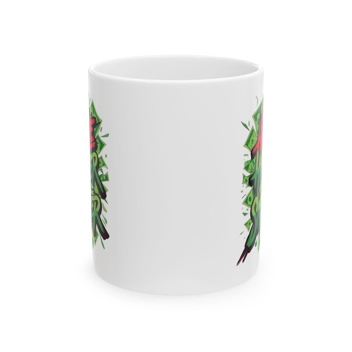 Vibrant Graphic Ceramic Mug, Unique Art Coffee Cup for Plant Lovers, Gift for Coffee Enthusiasts, Perfect for Birthdays, Housewarming,