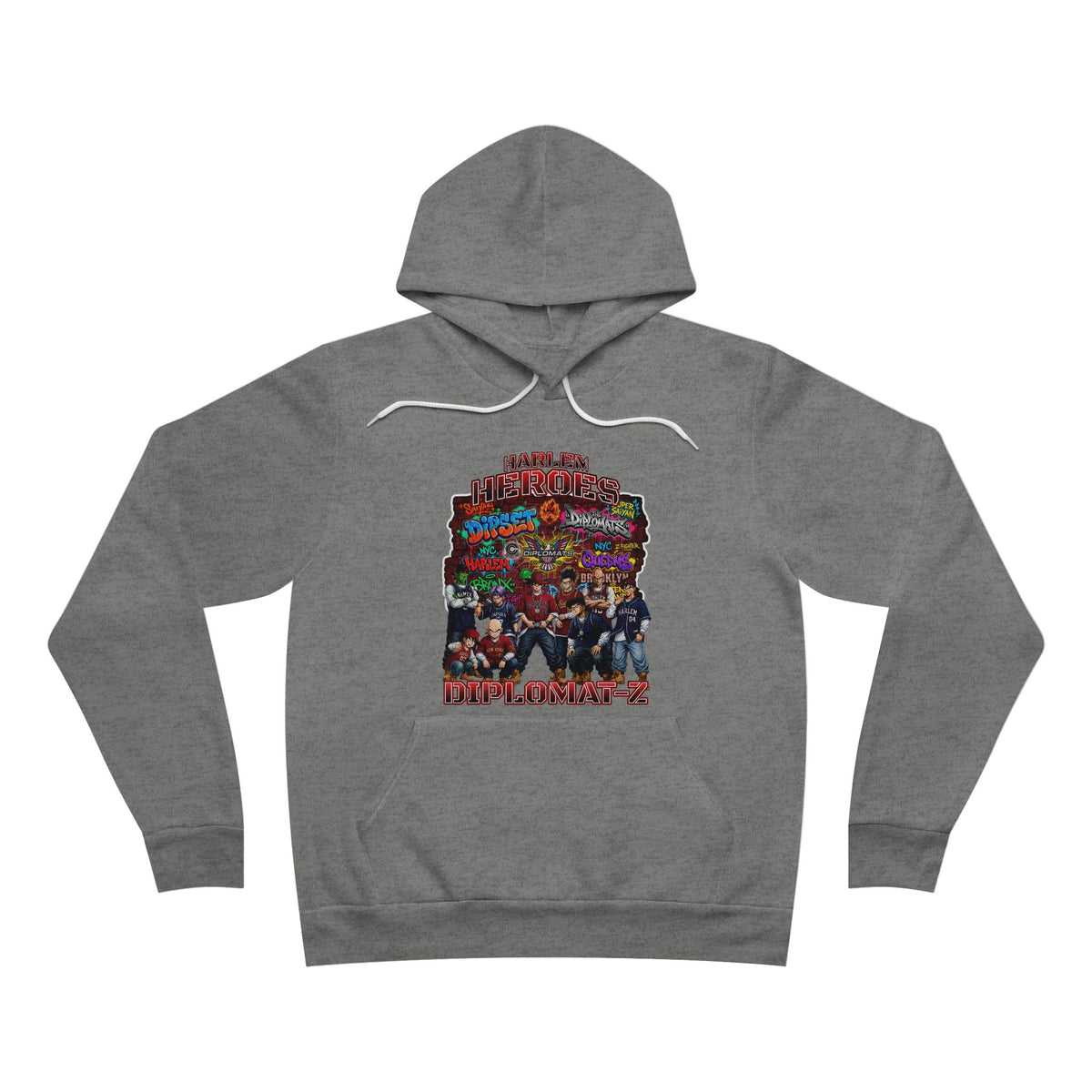 Harlem Heros Diplomat-Z Band Pullover Hoodie | Graphic Hoodie, Music/Anime Mashup Artwork, DBZ, Dipset, Hiphop Fan Gift