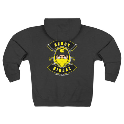 Nerdy Ninjaz Unisex Full Zip Hoodie - Killah Beez Yellow