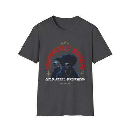 Infamous Ronin: Cold Steel Prophecy Faux Album T-Shirt | Afro Samurai Hip-Hop Tee, Anime Fan Gift