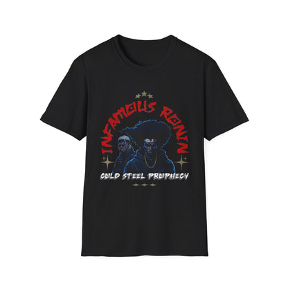 Infamous Ronin: Cold Steel Prophecy Faux Album T-Shirt | Afro Samurai Hip-Hop Tee, Anime Fan Gift