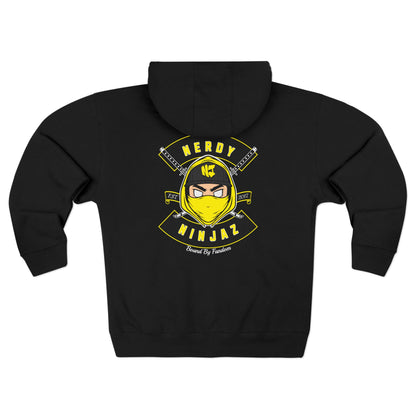 Nerdy Ninjaz Unisex Full Zip Hoodie - Killah Beez Yellow