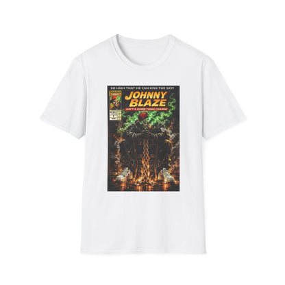 Johnny Blaze Comic Cover T-Shirt | Retro Ghost Rider Parody Artwork