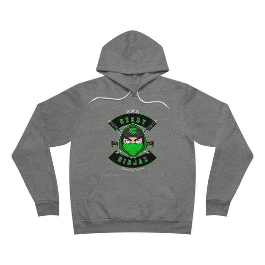 Nerdy Ninjaz Pullover Hoodie - Nerdy Jerzey Green