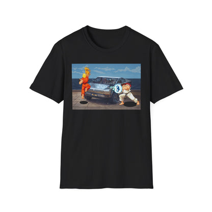 SF2 Bonus Stage Protest Parody Unisex T-Shirt, Casual Gamer Tee, Unique Graphic Tee, Streetwear for Gamers, Protest Stage Style
