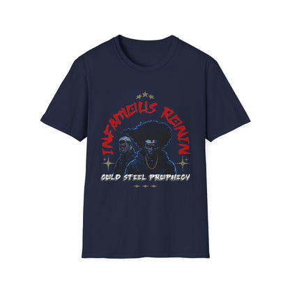 Infamous Ronin: Cold Steel Prophecy Faux Album T-Shirt | Afro Samurai Hip-Hop Tee, Anime Fan Gift