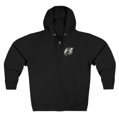 Street Fighter x Ruff Ryders Crew Full-Zip Hoodie | Retro Streetwear Group Portrait