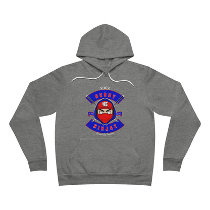 Nerdy Ninjaz Pullover Hoodie, Red White & Blue Variant, Cool Gamer Tee, Gifts for Geeks, Anime Fan, Fun Casual Wear - Unisex Hoodie,