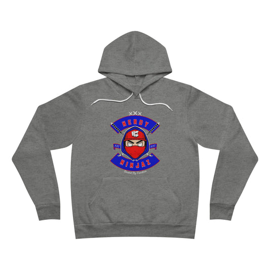 Nerdy Ninjaz Pullover Hoodie, Red White & Blue Variant, Cool Gamer Tee, Gifts for Geeks, Anime Fan, Fun Casual Wear - Unisex Hoodie,