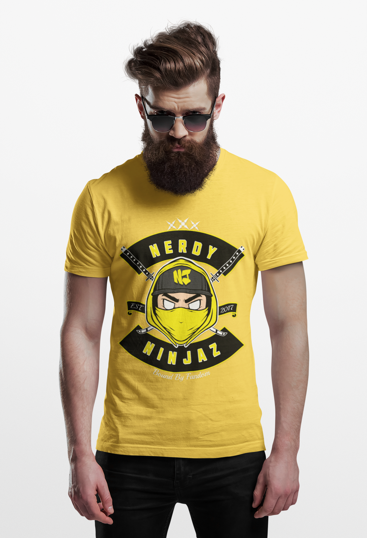 Nerdy Ninjaz Unisex Softstyle T-Shirt - Killah Beez Yellow