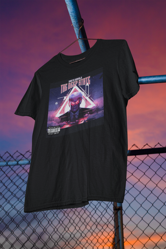 Darth Donald The Deep State Faux Album Art Graphic T-Shirt, Unisex Tee, , Music Festival Top, Casual Wear & Gifts