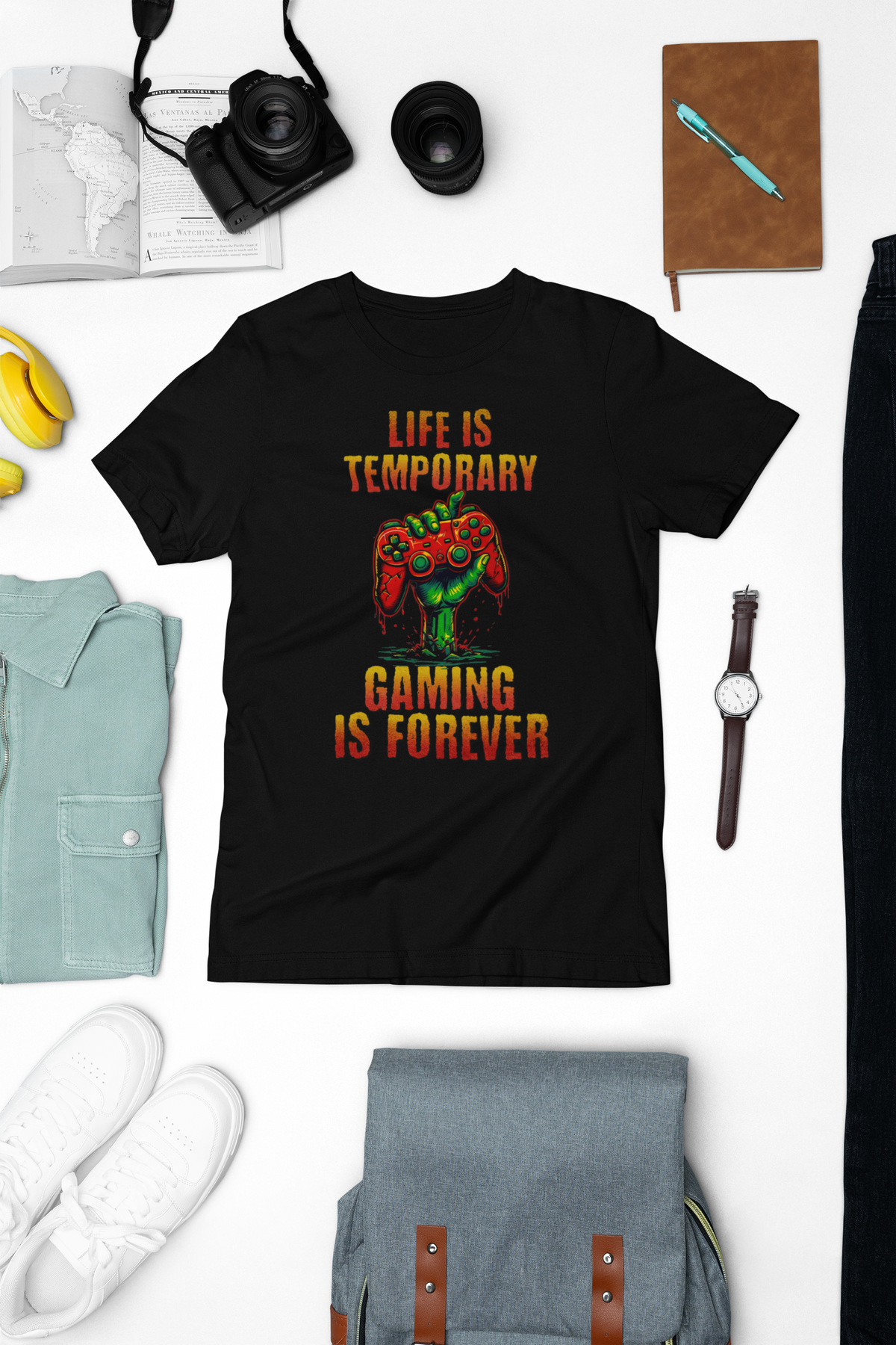 Life is Temporary, Gaming is Forever Tee, Perfect For Gaming Enthusiasts