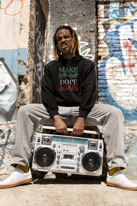 Make Hip-Hop Dope Again Pullover Hoodie, Unisex Streetwear, Music Lovers Sweatshirt, Gift for Hip-Hop Fans
