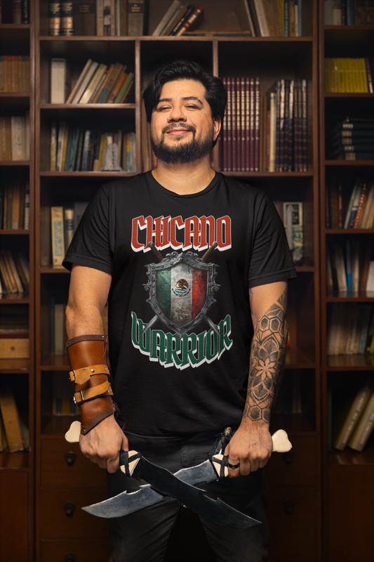 Chicano Warrior Unisex T-Shirt, Cultural Pride Tee, Vintage Graphic Shirt, Heritage Apparel, Mexican Heritage Gift