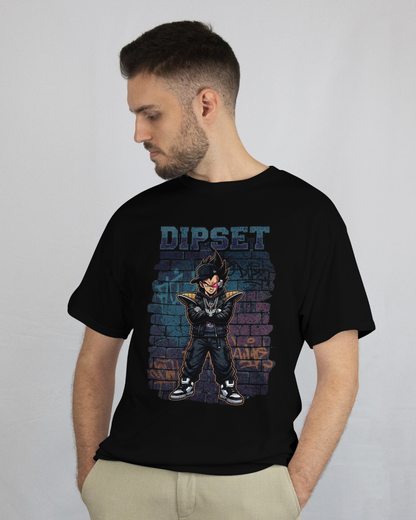 Vegeta The Capo Dipset/DBZ Graphic Tee | Streetwear Mafia Character, Anime/Hip-Hop Fan Gift