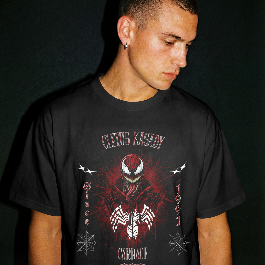 Carnage Symbiote Illustration T-Shirt | Cletus Kasady Venom Spiderman