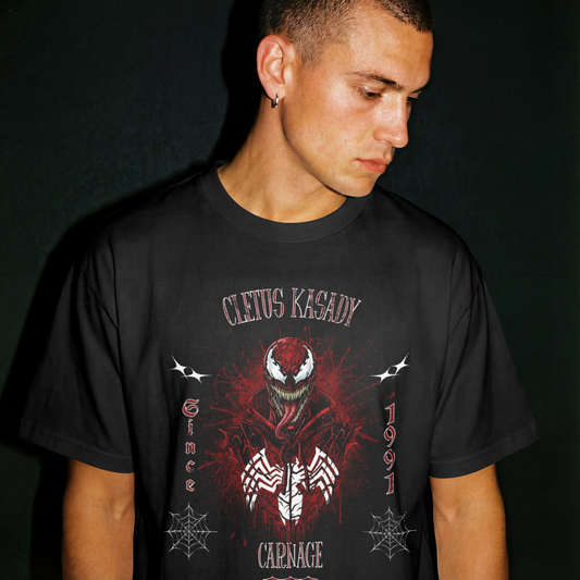 Carnage Symbiote Illustration T-Shirt | Cletus Kasady Venom Spiderman