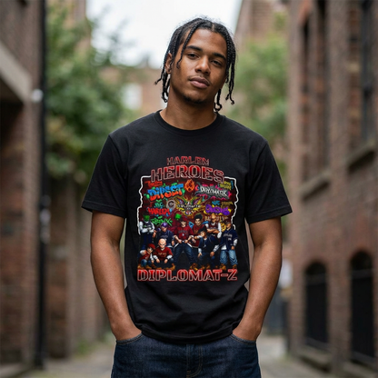 Harlem Heros Diplomat-Z Band Shirt | Graphic T-Shirt, Music/Anime Mashup Artwork, DBZ, Dipset, Hiphop Fan Gift