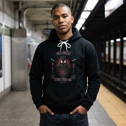 Miles Morales Spider-Man Pullover Hoodie | Ultimate Spider-Man Graphic Hoodie