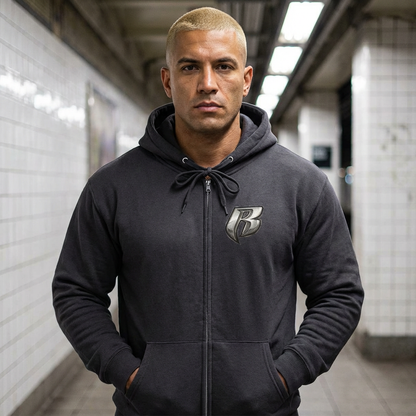 Street Fighter x Ruff Ryders Crew Full-Zip Hoodie | Retro Streetwear Group Portrait