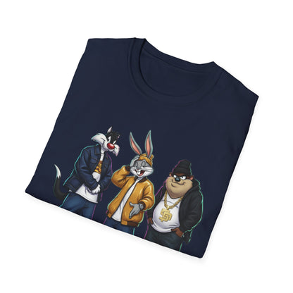 State Property x Looney Tunes Streetwear Crew T-Shirt | Urban Animal Characters, Hip-Hop Style