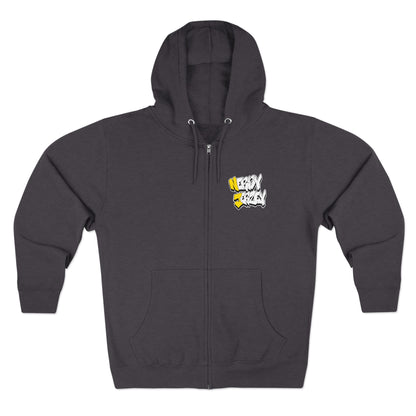 Nerdy Ninjaz Unisex Full Zip Hoodie - Killah Beez Yellow