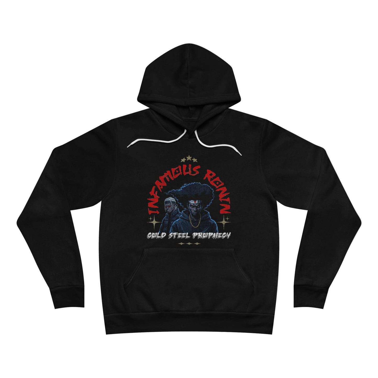 Infamous Ronin: Cold Steel Prophecy Faux Album Pullover Hoodie | Afro Samurai x Moob Deep Mashup Hip-Hop Hoodie, Anime Fan Gift