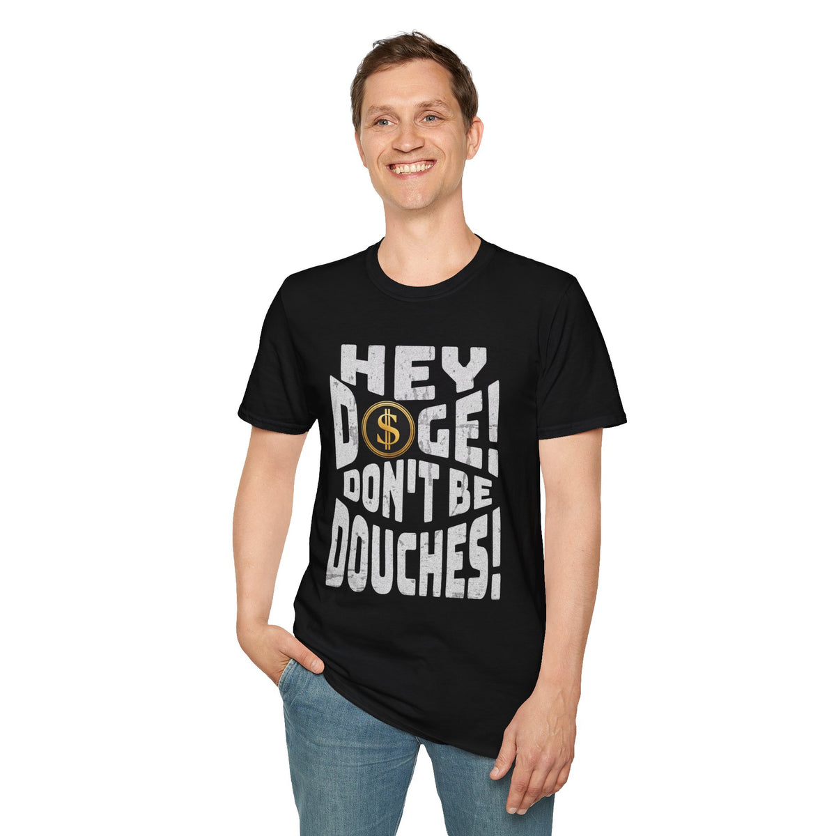 Hey Doge! Funny T-Shirt, Unisex Humor Tee, Cryptocurrency Gift, Meme Lover Shirt, Casual Wear, Gift for Friends