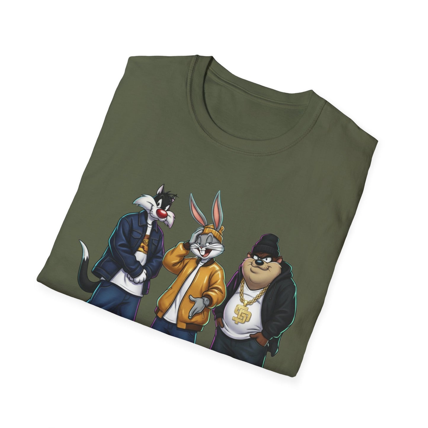 State Property x Looney Tunes Streetwear Crew T-Shirt | Urban Animal Characters, Hip-Hop Style