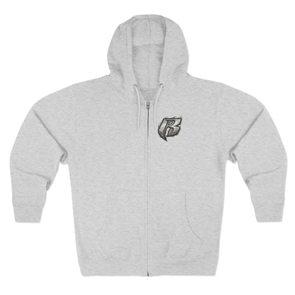 Street Fighter x Ruff Ryders Crew Full-Zip Hoodie | Retro Streetwear Group Portrait