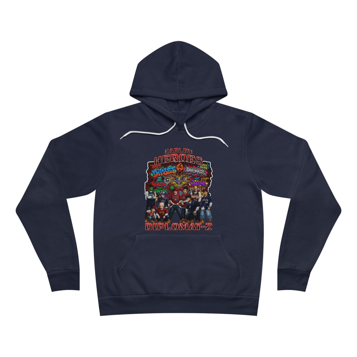 Harlem Heros Diplomat-Z Band Pullover Hoodie | Graphic Hoodie, Music/Anime Mashup Artwork, DBZ, Dipset, Hiphop Fan Gift