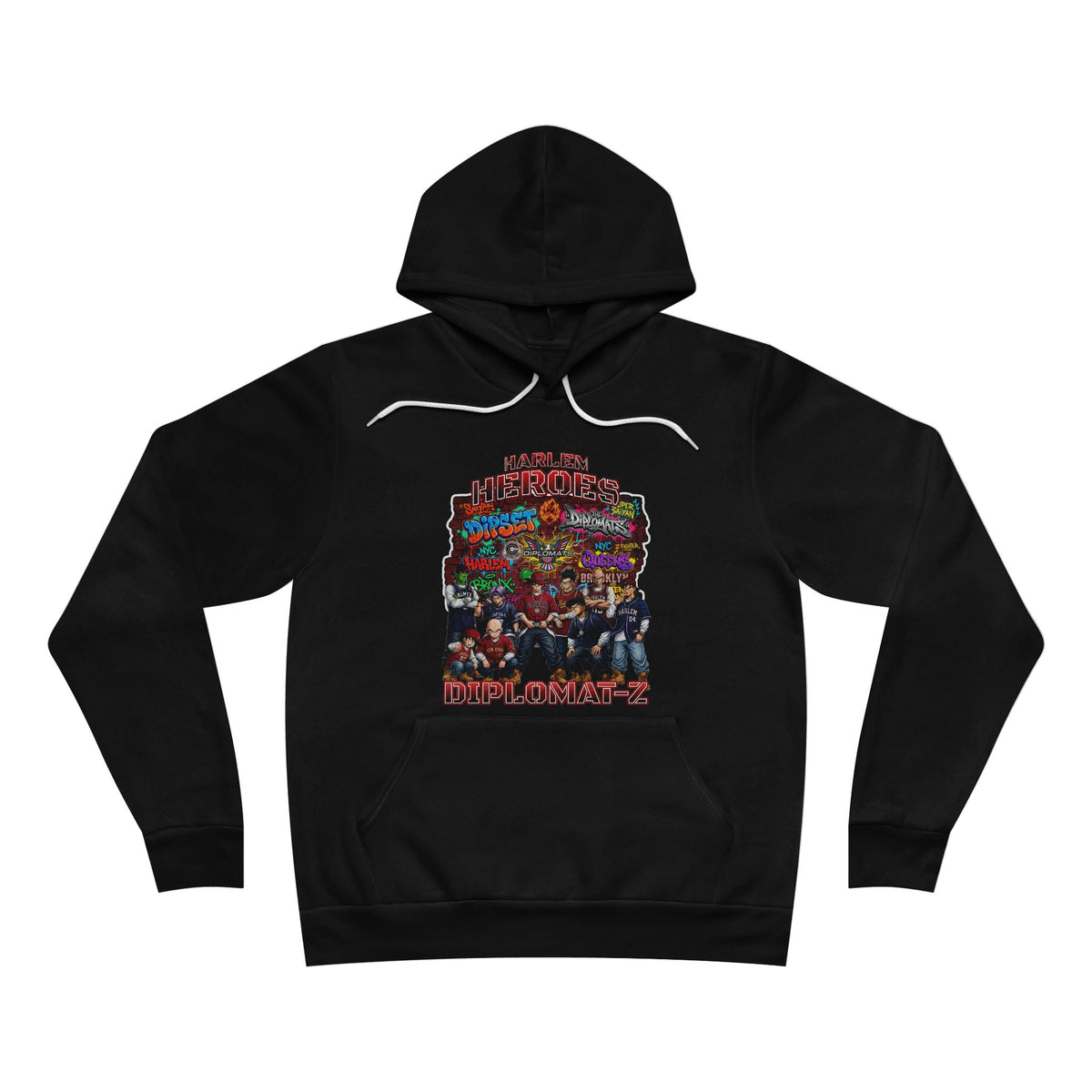 Harlem Heros Diplomat-Z Band Pullover Hoodie | Graphic Hoodie, Music/Anime Mashup Artwork, DBZ, Dipset, Hiphop Fan Gift