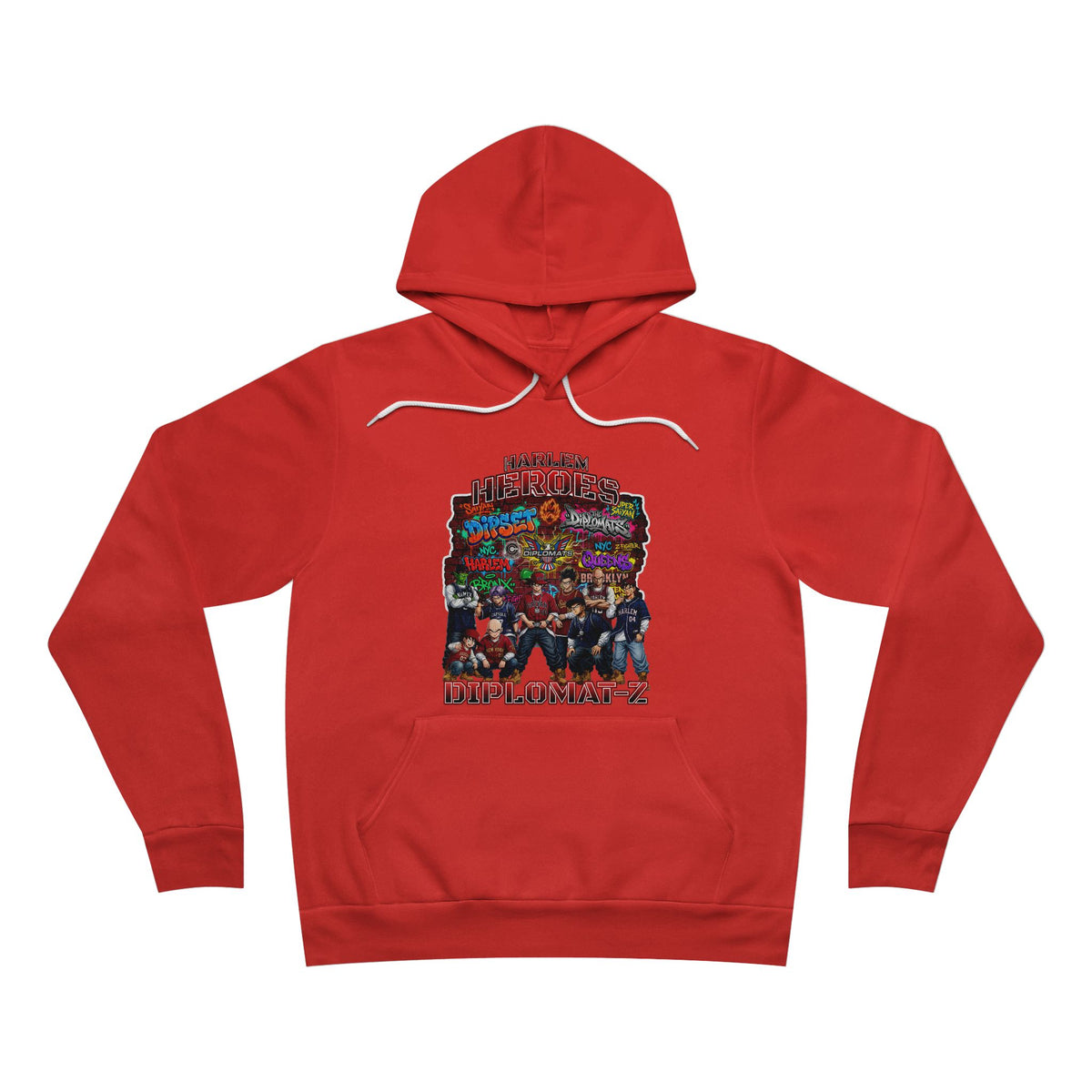 Harlem Heros Diplomat-Z Band Pullover Hoodie | Graphic Hoodie, Music/Anime Mashup Artwork, DBZ, Dipset, Hiphop Fan Gift