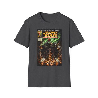 Johnny Blaze Comic Cover T-Shirt | Retro Ghost Rider Parody Artwork