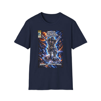 Riding the Cosmic Wave Hip-Hop Comic Mashup T-Shirt | Max B Silver Surfer Parody