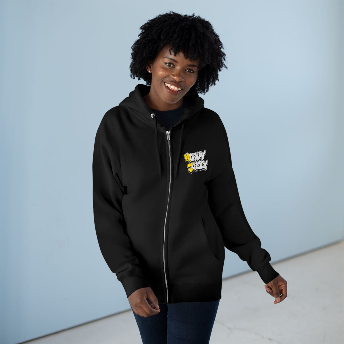 Nerdy Ninjaz Unisex Full Zip Hoodie - Killah Beez Yellow