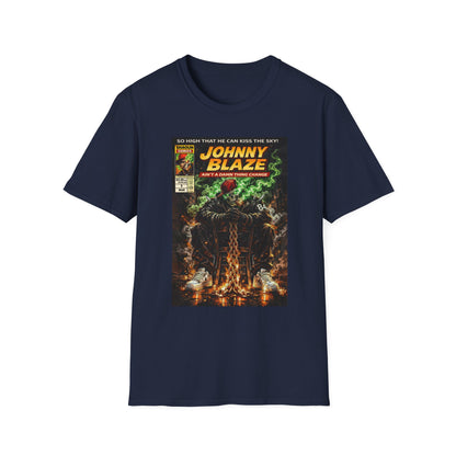 Johnny Blaze Comic Cover T-Shirt | Retro Ghost Rider Parody Artwork