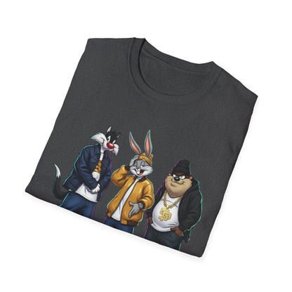 State Property x Looney Tunes Streetwear Crew T-Shirt | Urban Animal Characters, Hip-Hop Style